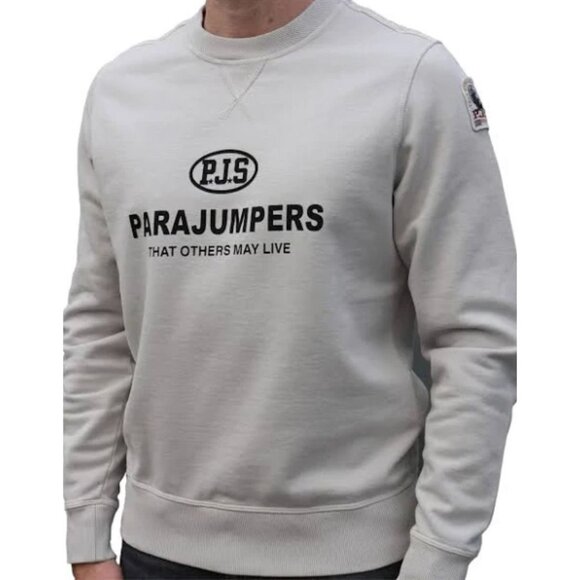 Parajumpers Toml Sweatshirt $212 Men's Size Large Steel Grey Pullover Crew